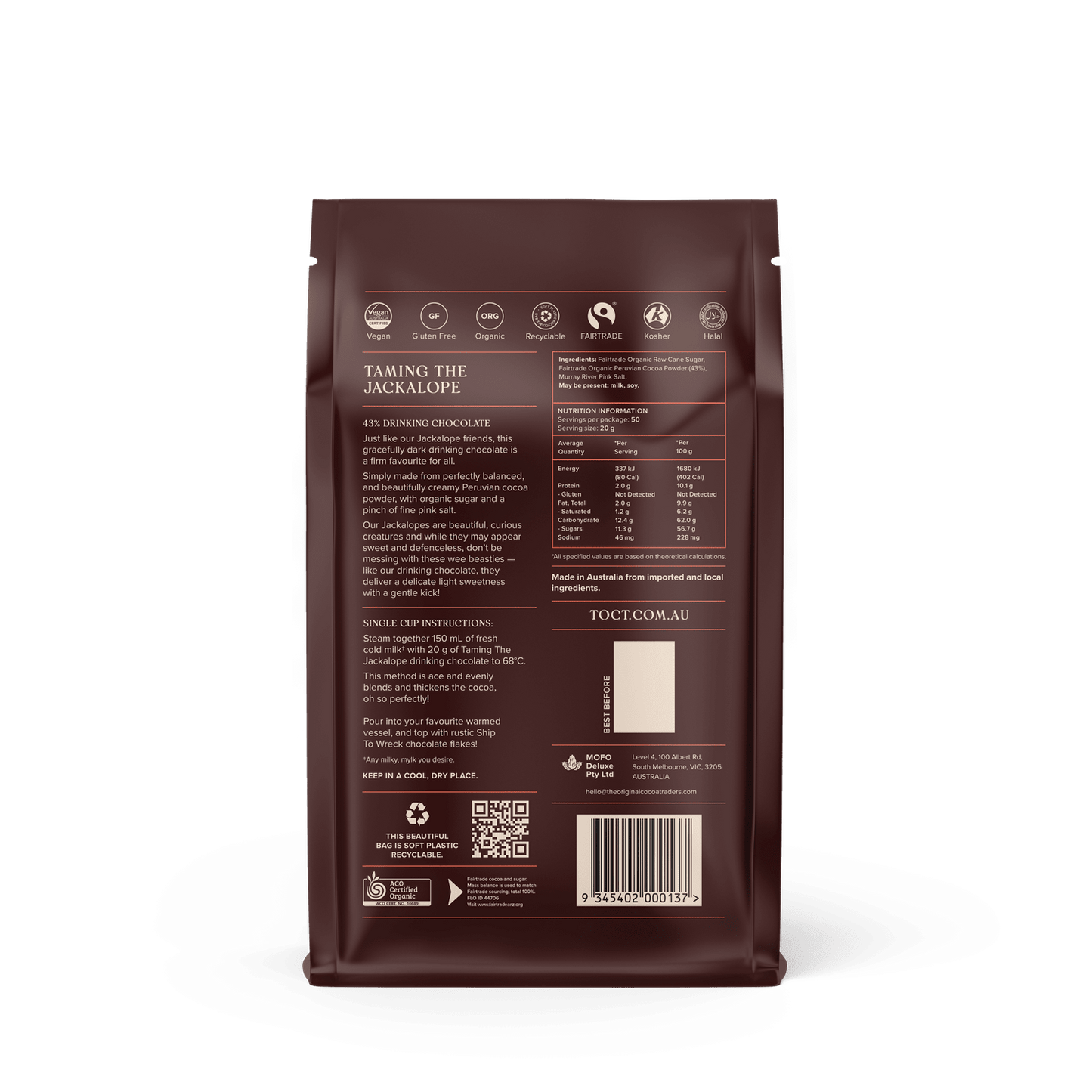 TAMING THE JACKALOPE DRINKING CHOCOLATE